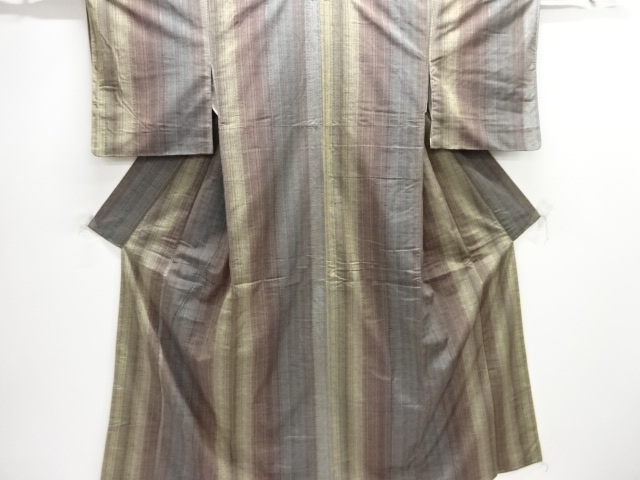 JAPANESE KIMONO / TSUMUGI / WOVEN GEOMETRIC